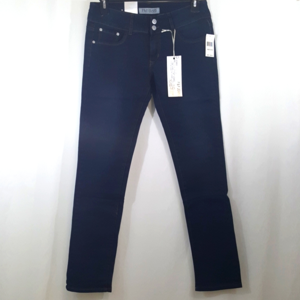 P&P Women Jeans Mid-Rise Straight leg Sz-13/14 (B44)
